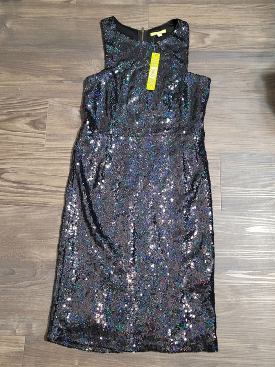 Gianni Bini Dresses & Skirts - Gianni Bini Black Iridescent Sequin Strapless Dress Size Small Cocktail Party